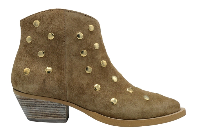 Alpe boots bottines 5236 boots bouton beige