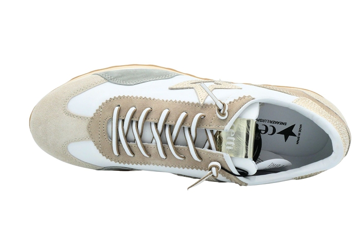 Cetti baskets c 1259 blanc taupe beigevert3397101_4