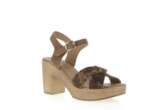 Coco et abricot nu pieds sandale musieges 3400 marron