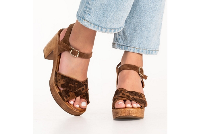 Coco et abricot nu pieds sandale musieges 3400 marron3398201_4