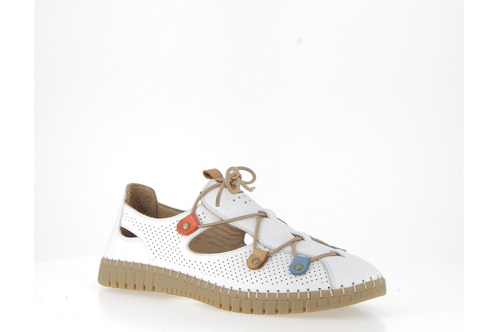 Coco et abricot ballerines mangiennes blanc