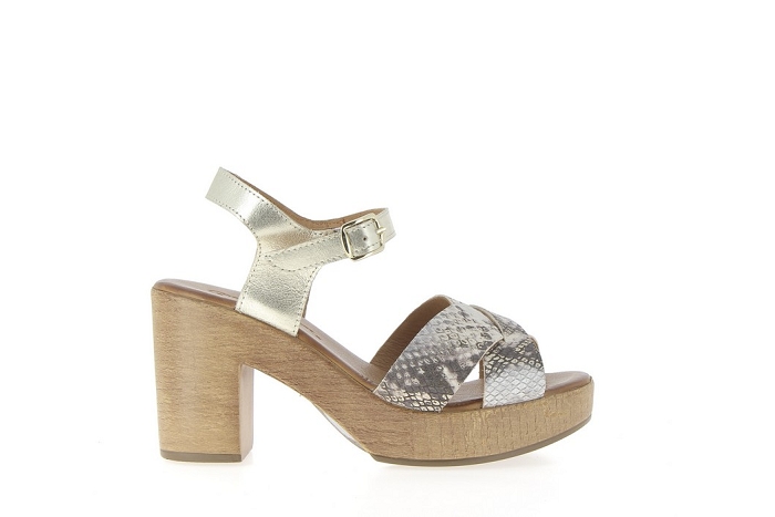 Coco et abricot nu pieds sandale musieges 3400 or