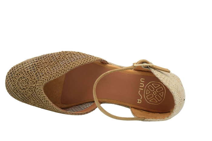 Unisa nu pieds sandale ceuta dentelle beige3403401_4