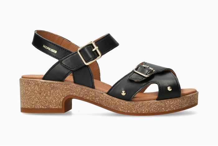 Mephisto nu pieds sandale fedora  7800 noir