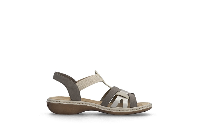 Rieker nu pieds sandale 65918 64taupe multi