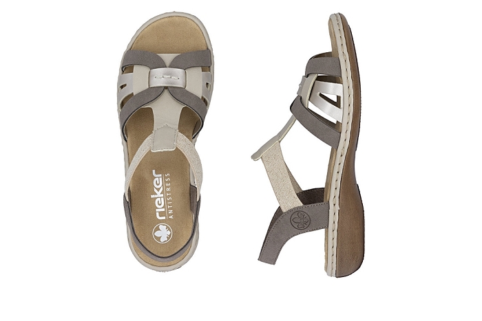Rieker nu pieds sandale 65918 64taupe multi3408301_5