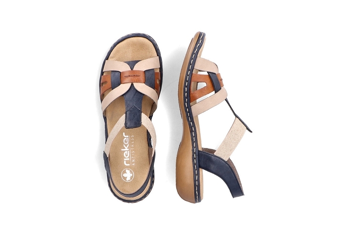 Rieker nu pieds sandale 65918 90 blue bleu marron3409301_3