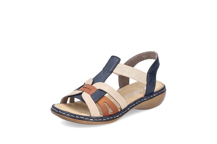 Rieker nu pieds sandale 65918 90 blue bleu marron3409301_4