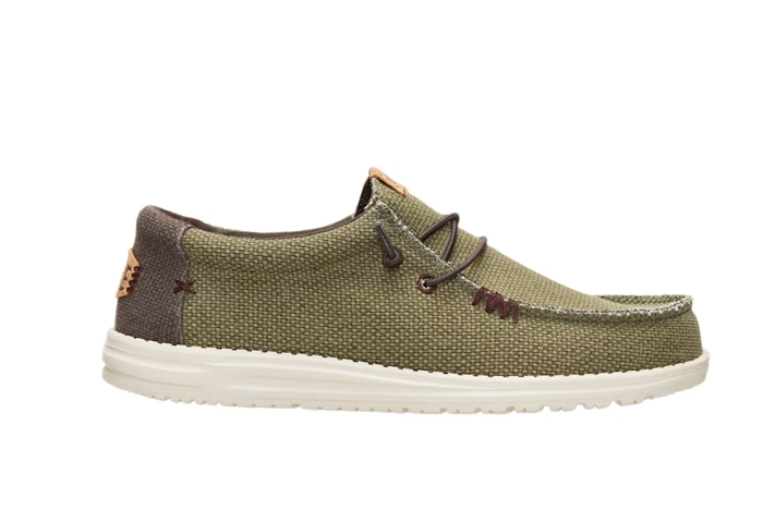 Hey dude bateaux wally braided olive3ci vert