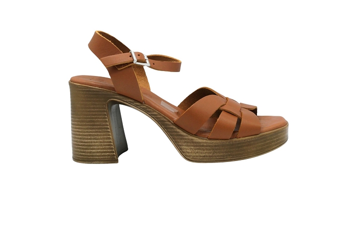 Ohmysandals nu pieds sandale 85937roble cognac