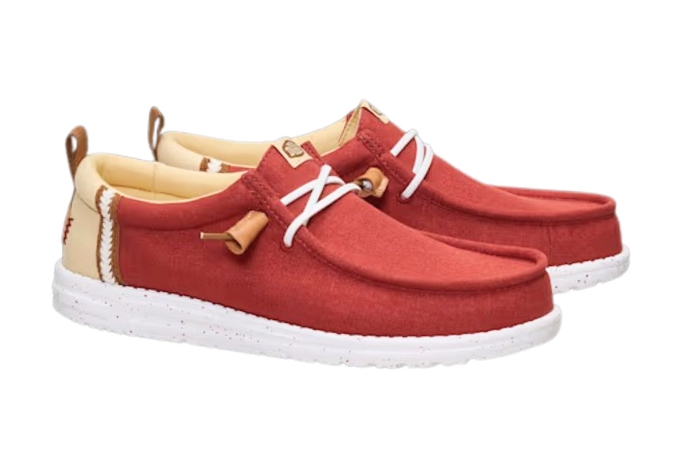Hey dude bateaux wally craft linen rouge3410601_2