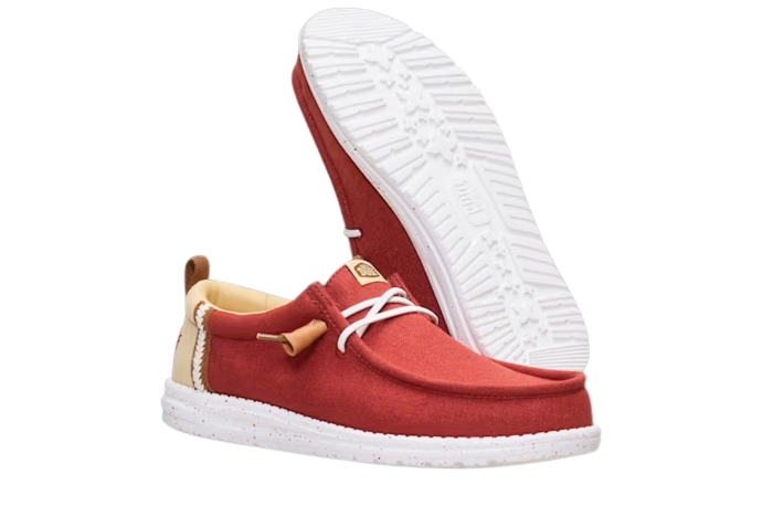 Hey dude bateaux wally craft linen rouge3410601_4