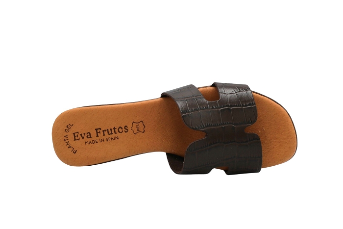 Evafruitos nu pieds sandale 3053 mule croco marron3412301_3