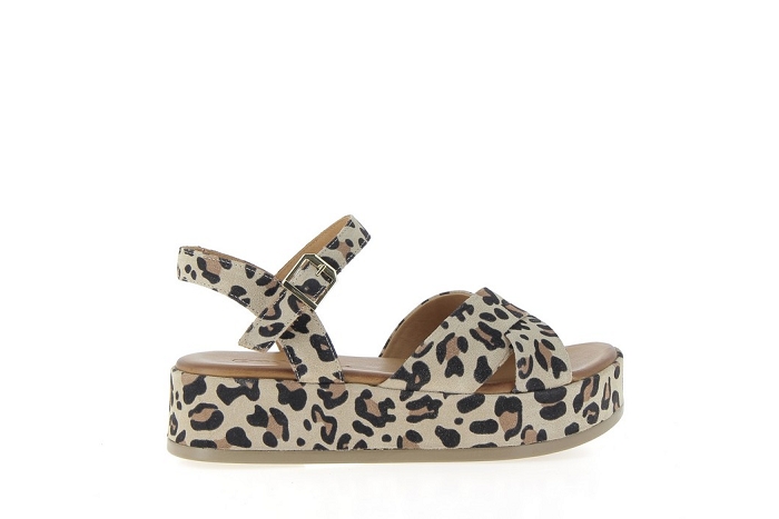 Coco et abricot nu pieds sandale manas sand leo leo