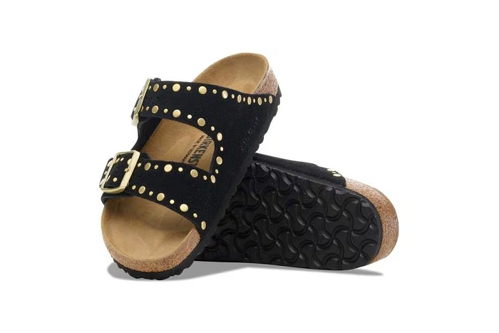 Birkenstock nu pieds sandale arizona  rivet border noir3414901_3