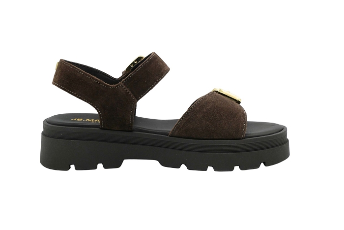 Jb martin nu pieds sandale delia croute chocolat