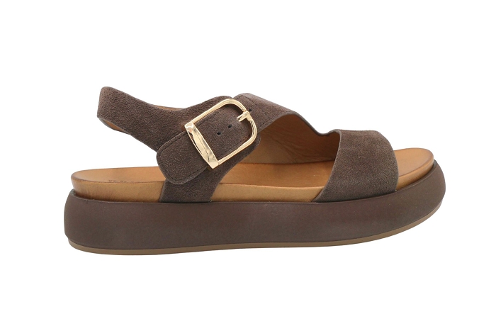 Inuovo nu pieds sandale a96064 sandal buck marron