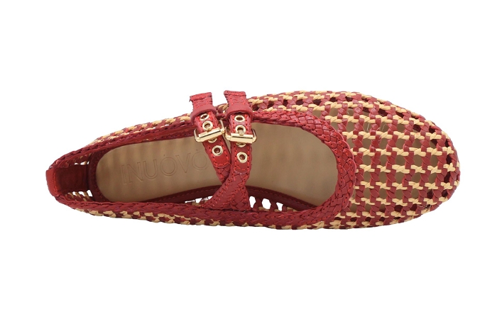 Inuovo ballerines d47003 balle beige rouge3416501_3