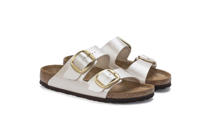 Birkenstock nu pieds sandale arizona big buckle1020021 blanc antic3419301_2