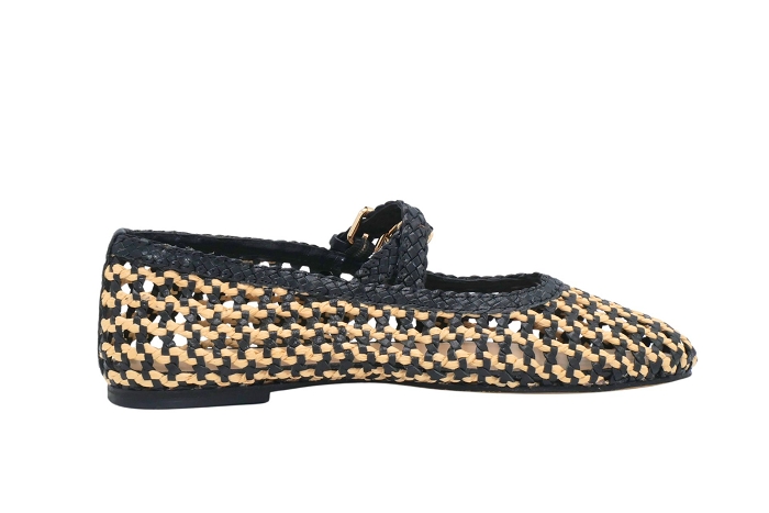 Inuovo ballerines d47003 balle beige noir