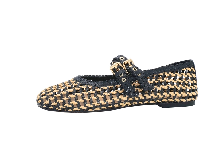 Inuovo ballerines d47003 balle beige noir3421901_2