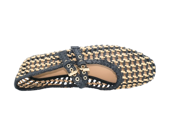 Inuovo ballerines d47003 balle beige noir3421901_3