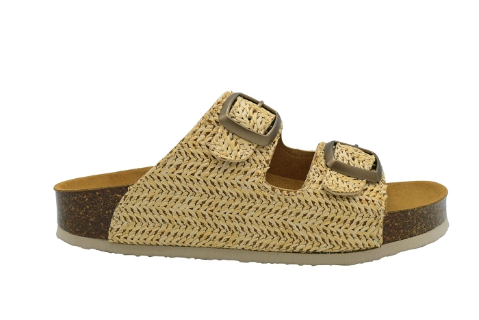 Plakton nu pieds sandale beta rafia square beige
