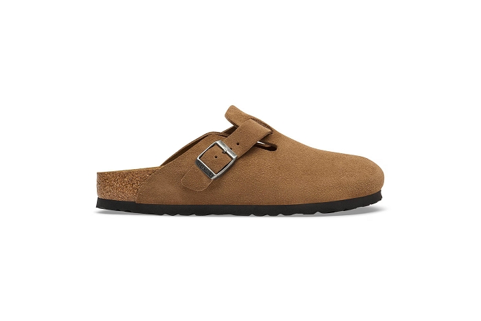 Birkenstock pantoufle boston hom dk tea taupe fonce