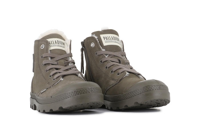 Palladium boots bottines pampa hi zip wl95982 gris kaki3435801_4