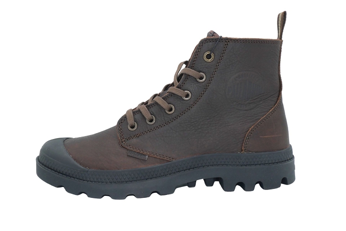 Palladium bottines pampa zip lth hom marron