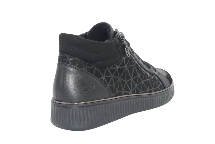 Remonte boots bottines d2e70 cuir mid noir3436501_3