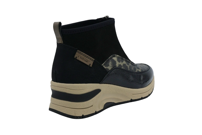 Rieker boots bottines n9362 boots zip cuir noir3436901_3