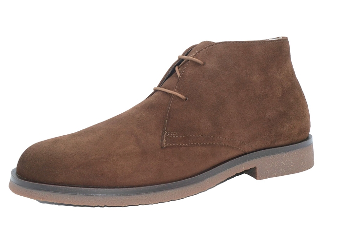 Geox boots bottines claudio buck marron3439301_4