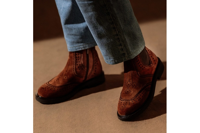 Coco et abricot boots bottines salerans boots cognac3443101_5