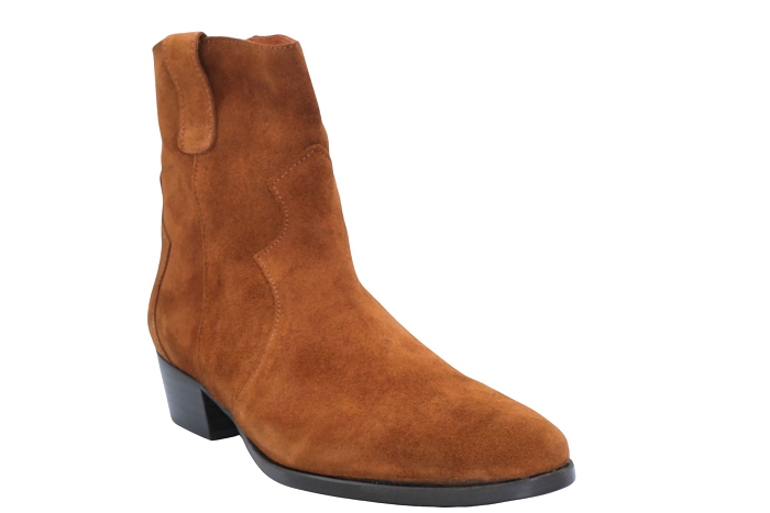Belang boots bottines 08549boots zip cognac3448901_4